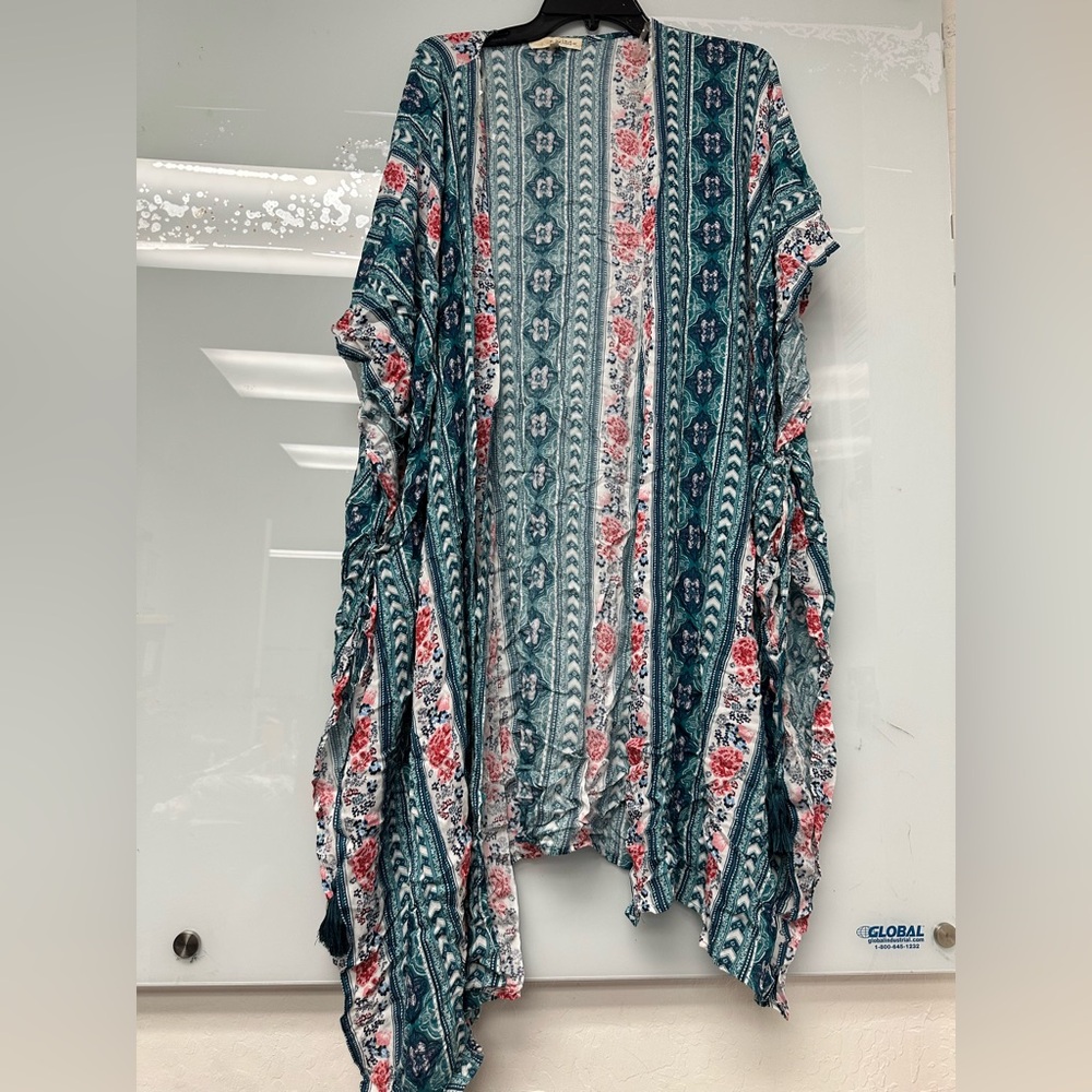 Rewind Women's Floral Patterned Kimono New Size XL